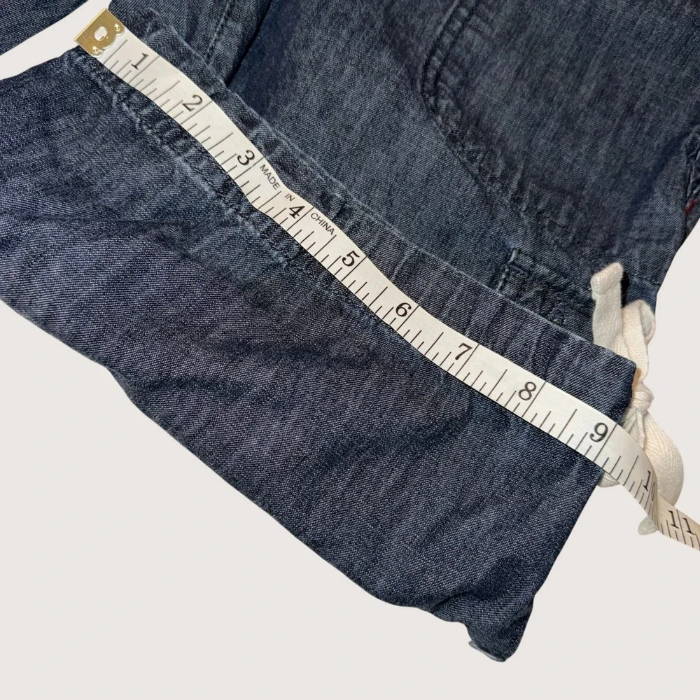 Tommy Hilfiger Y2K Grunge Utility Denim Gorpcore Cargo Bermuda Shorts 2‎ Preppy